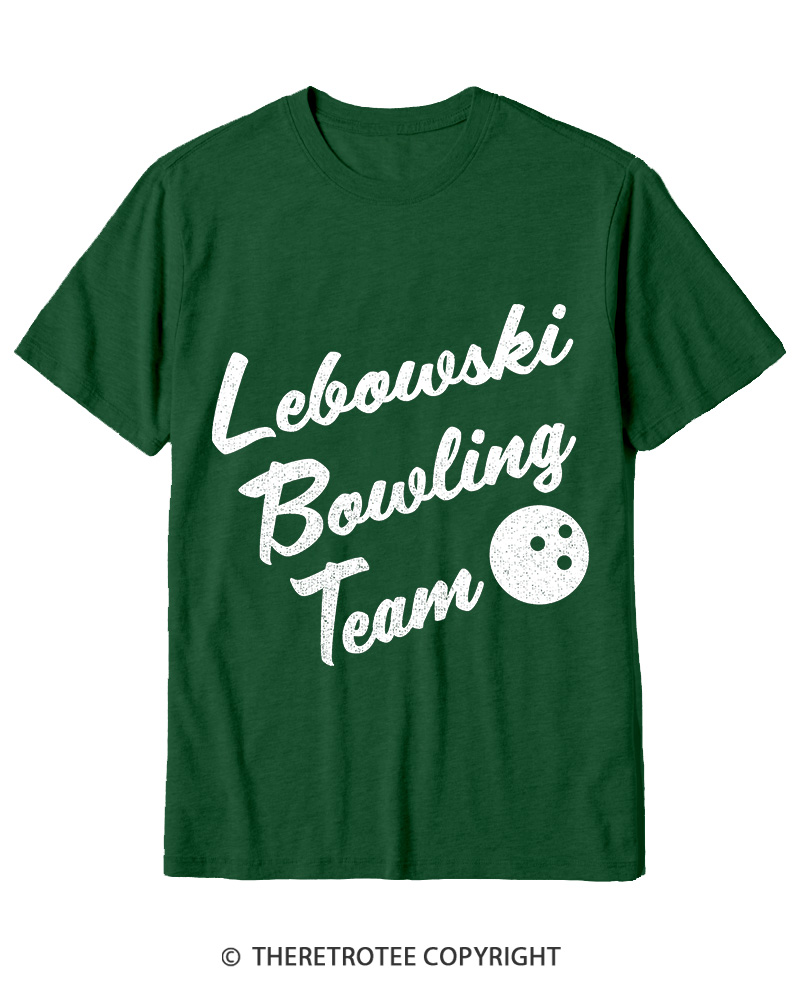 TheRetroTee Lebowski Bowling Team 1990s Cotton T-Shirt