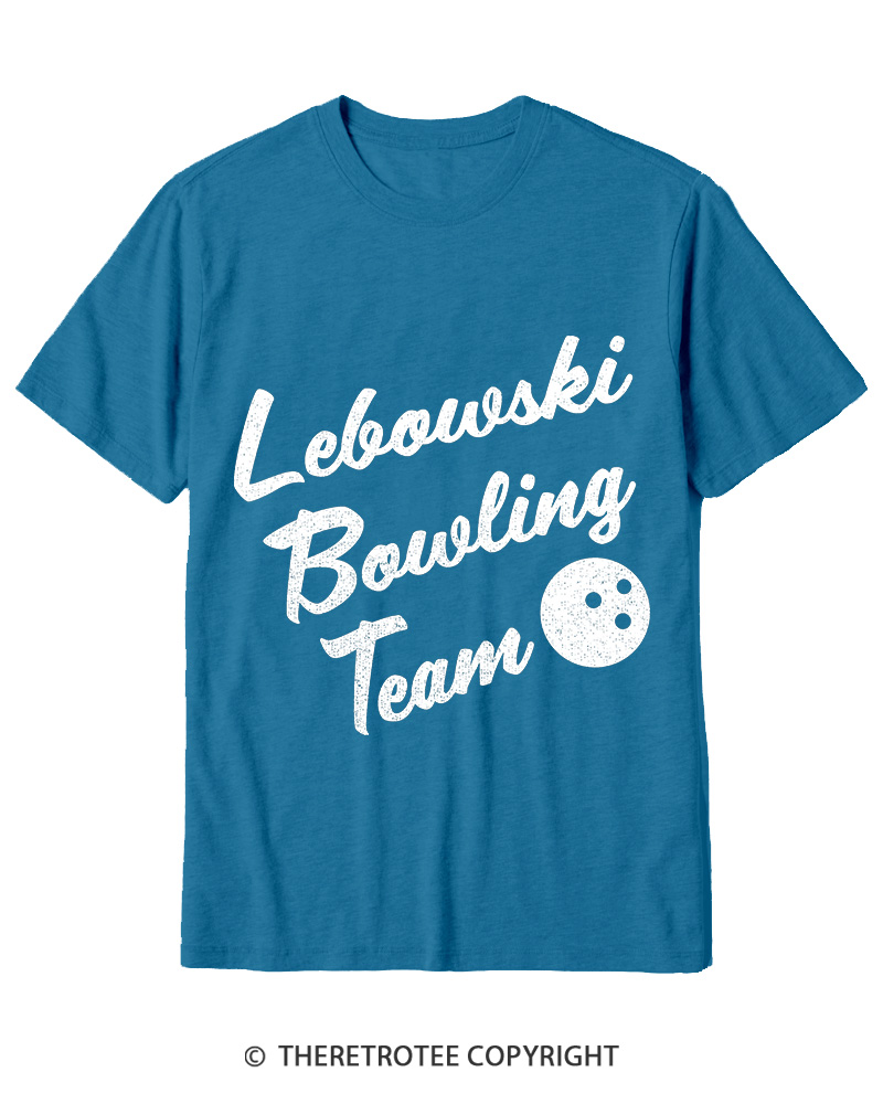 TheRetroTee Lebowski Bowling Team 1990s Cotton T-Shirt
