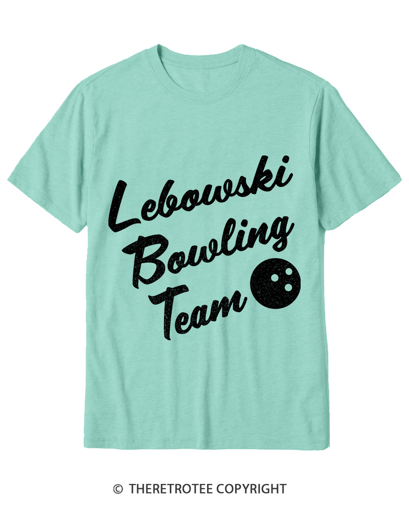 TheRetroTee Lebowski Bowling Team 1990s Cotton T-Shirt