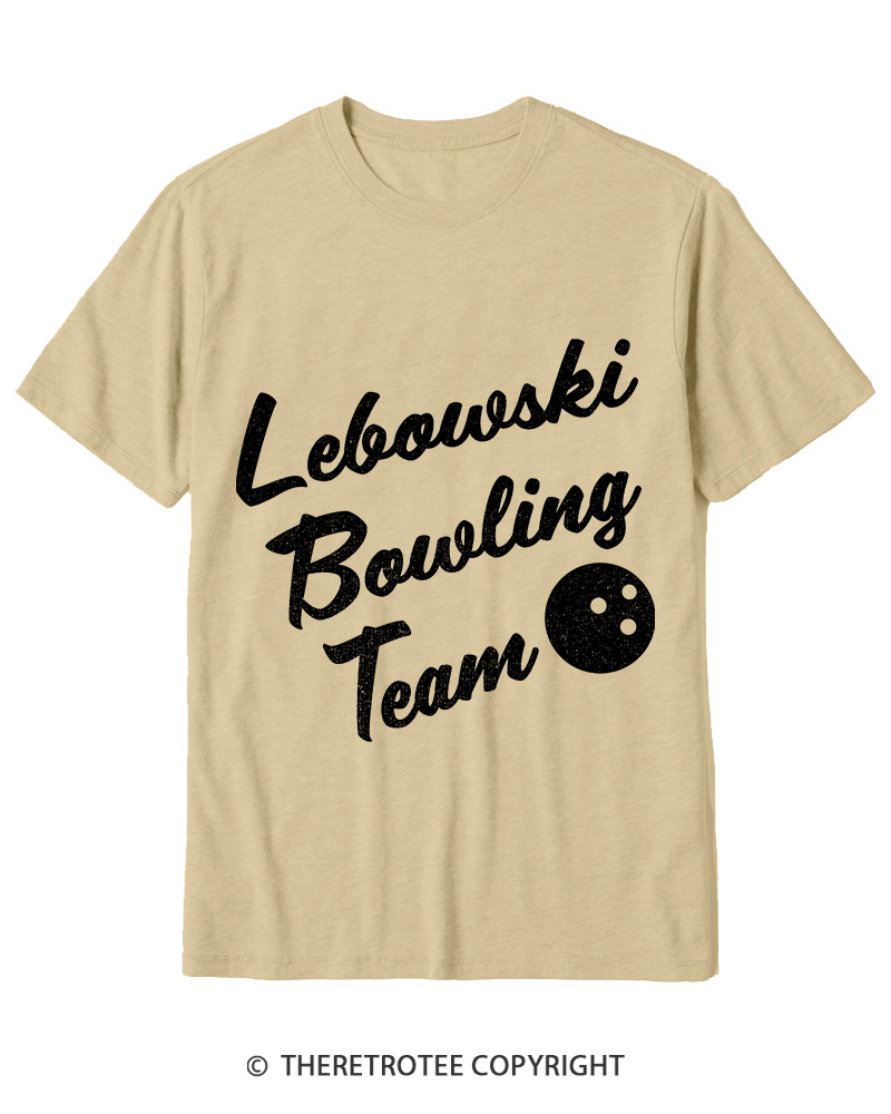 TheRetroTee Lebowski Bowling Team 1990s Cotton T-Shirt
