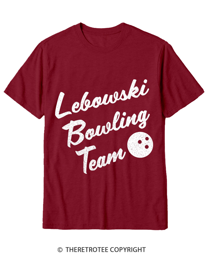 TheRetroTee Lebowski Bowling Team 1990s Cotton T-Shirt