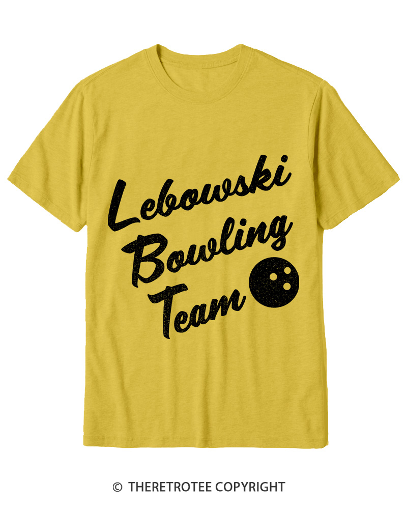 TheRetroTee Lebowski Bowling Team 1990s Cotton T-Shirt