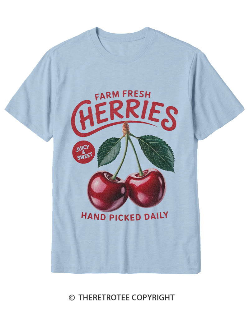 TheRetroTee Cherry Cottagecore 1960s Cotton T-Shirt