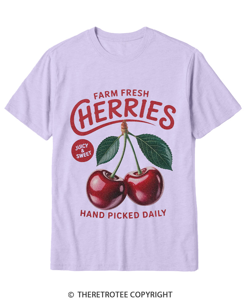 TheRetroTee Cherry Cottagecore 1960s Cotton T-Shirt