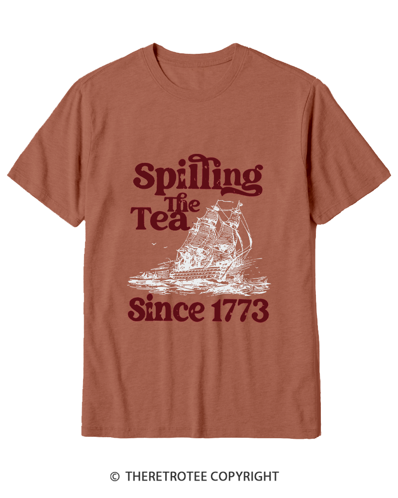 TheRetroTee Spilling The Tea Since 1773 Cotton T-Shirt