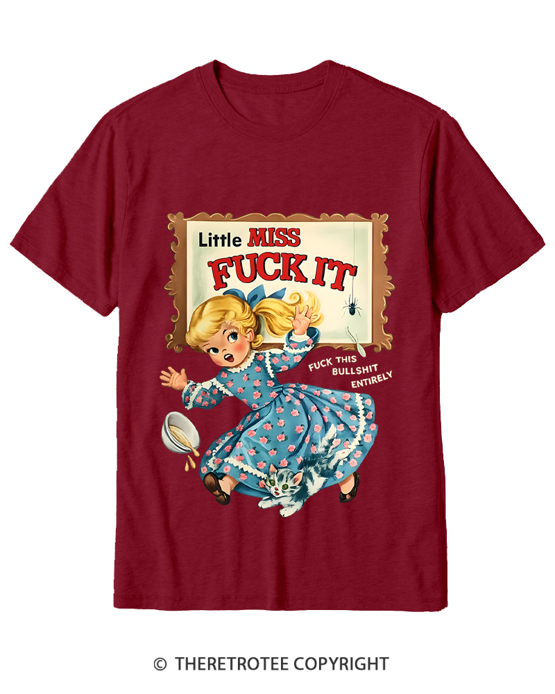 TheRetroTee Attitude Girl Fuck It 1960s Cotton T-Shirt
