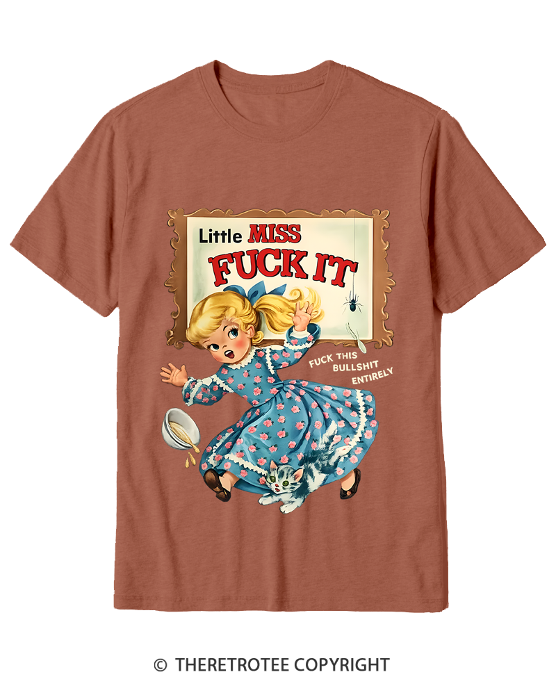 TheRetroTee Attitude Girl Fuck It 1960s Cotton T-Shirt