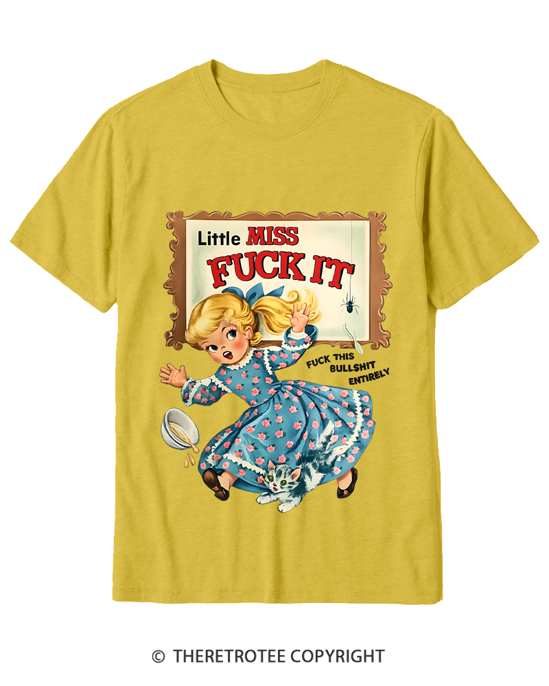 TheRetroTee Attitude Girl Fuck It 1960s Cotton T-Shirt