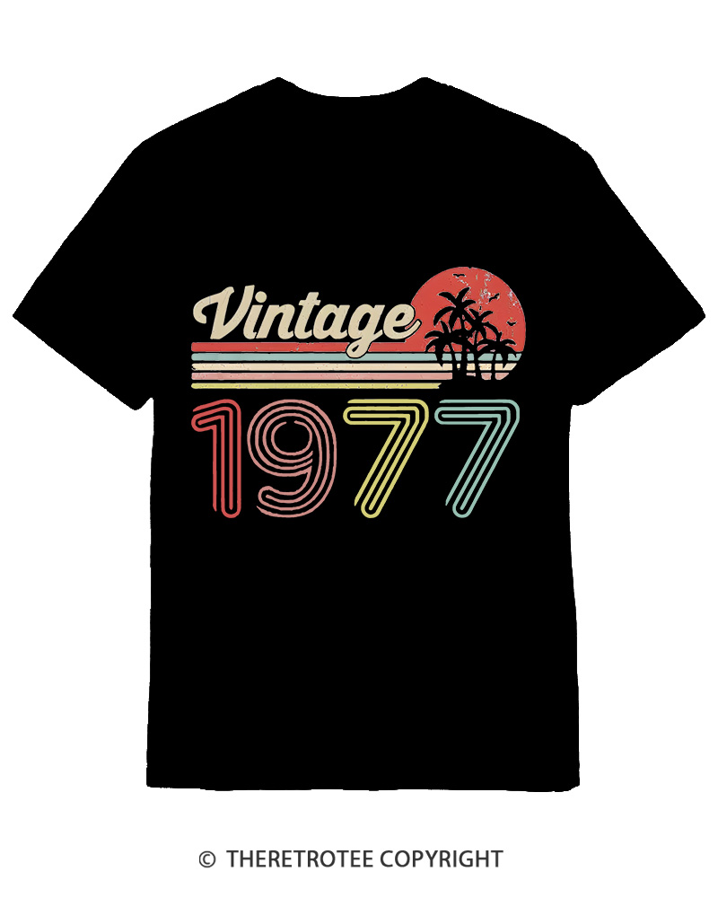 TheRetroTee 1977 Vintage Cotton T-Shirt