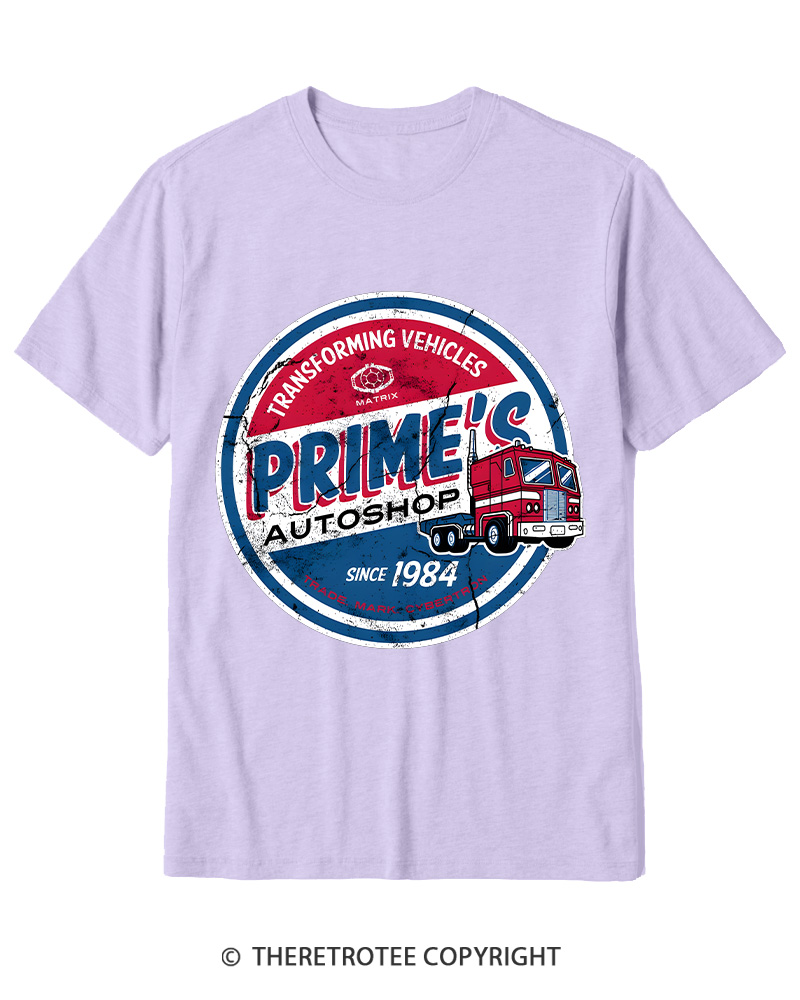 TheRetroTee Prime’s Autoshop 1980s Cotton T-Shirt