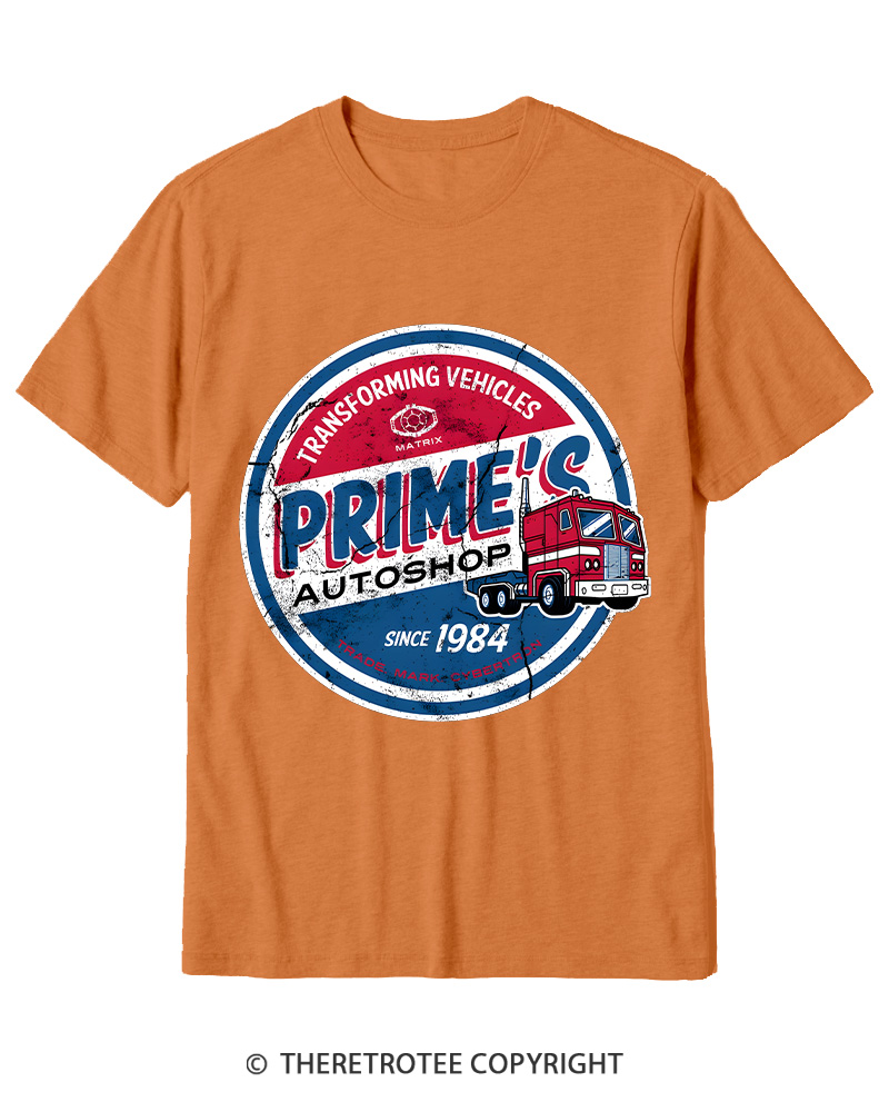 TheRetroTee Prime’s Autoshop 1980s Cotton T-Shirt