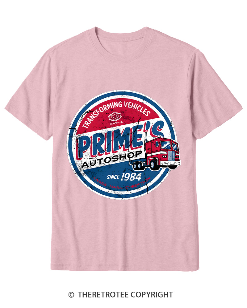 TheRetroTee Prime’s Autoshop 1980s Cotton T-Shirt
