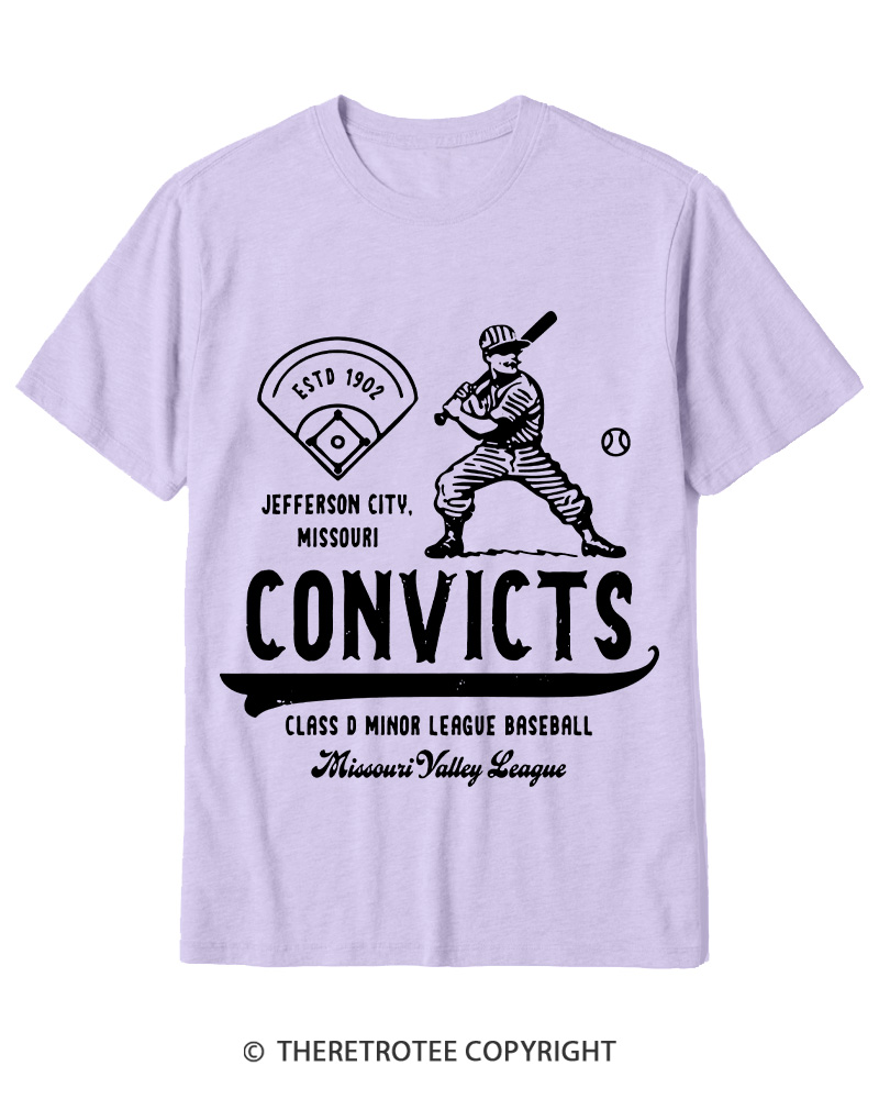 TheRetroTee 1900s River Valley Convicts Retro Cotton T-Shirt