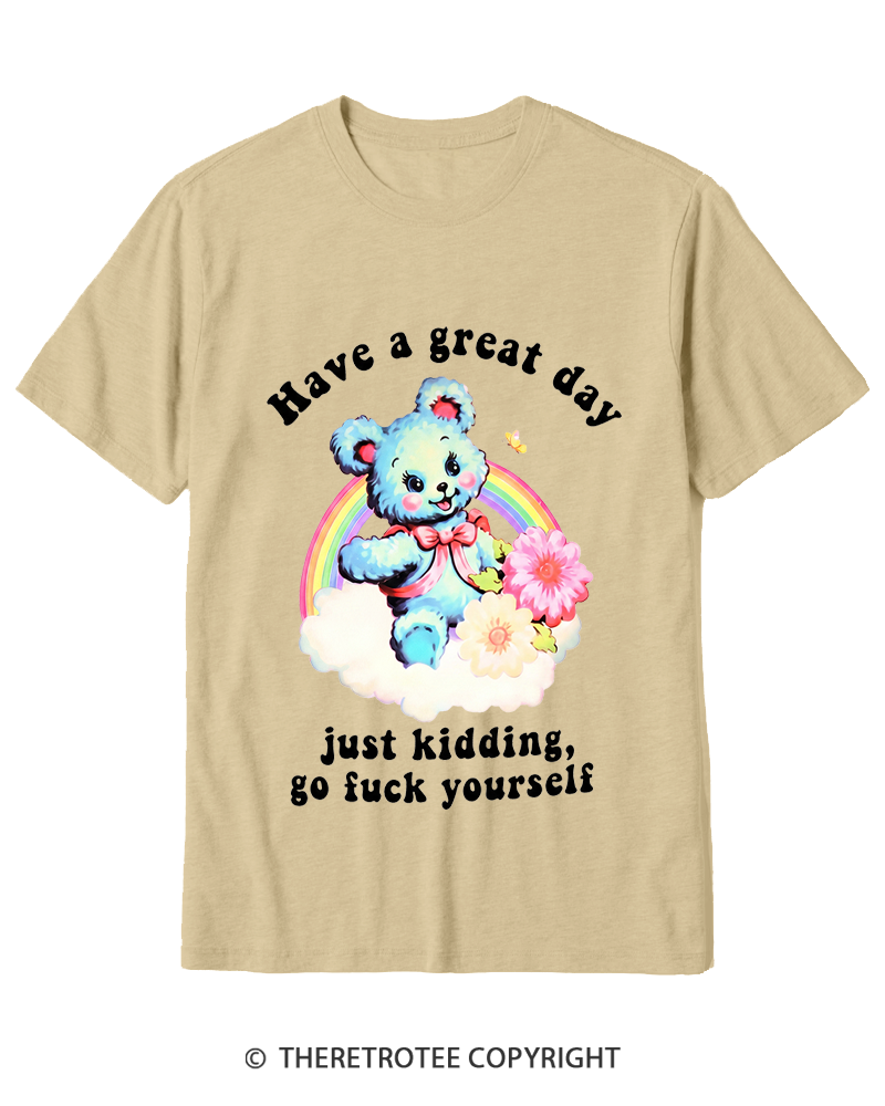 TheRetroTee Have a Great Day 1970s Cotton T-Shirt