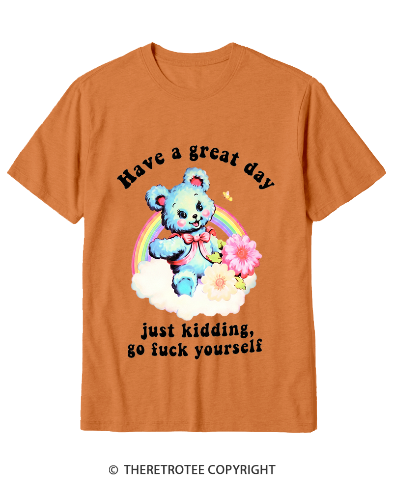 TheRetroTee Have a Great Day 1970s Cotton T-Shirt