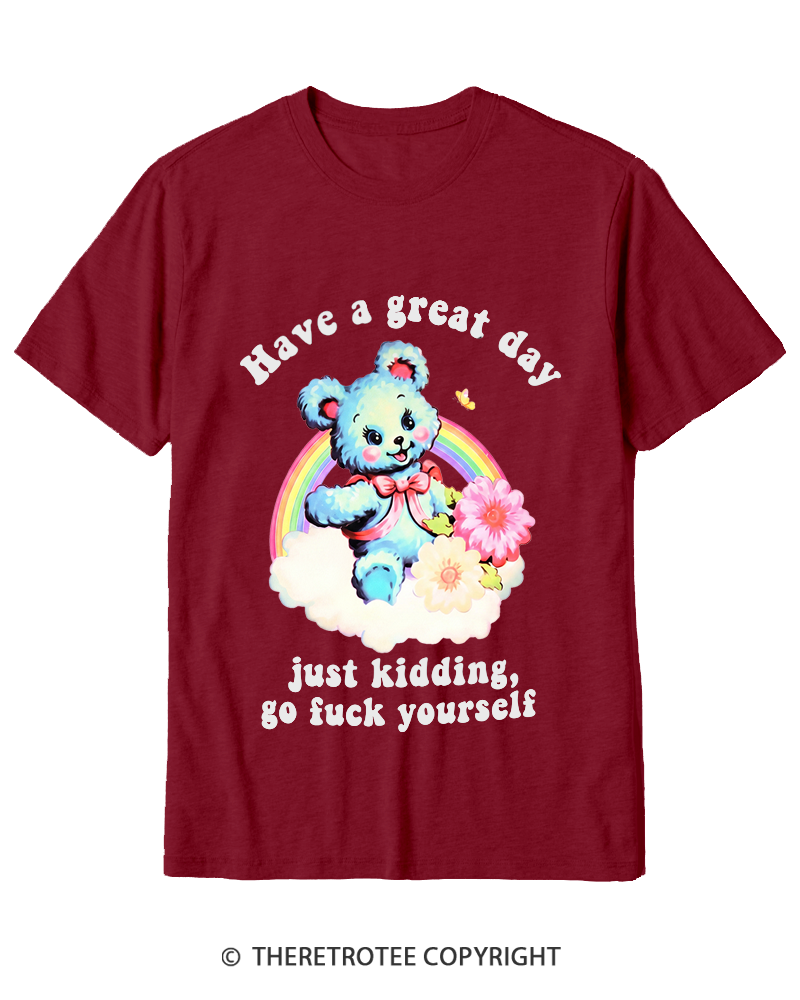 TheRetroTee Have a Great Day 1970s Cotton T-Shirt