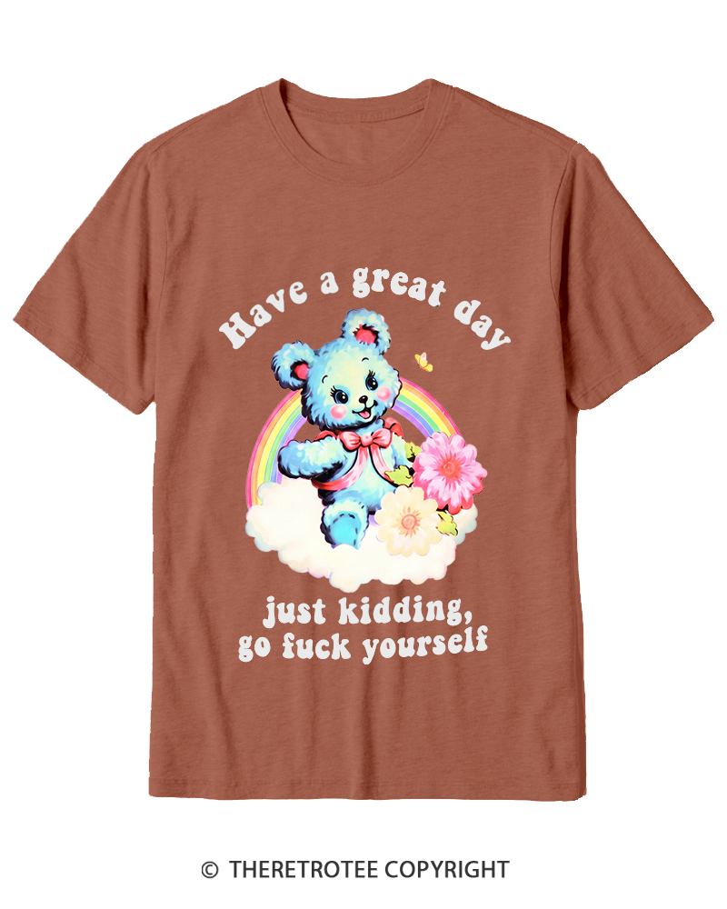 TheRetroTee Have a Great Day 1970s Cotton T-Shirt