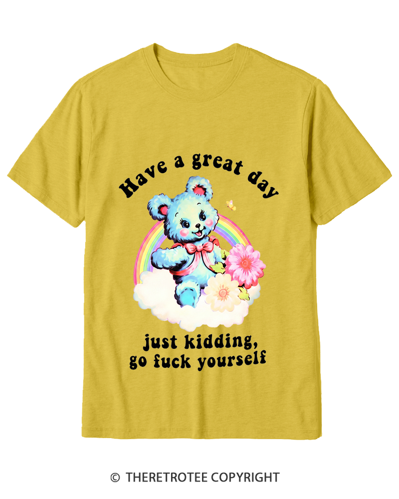 TheRetroTee Have a Great Day 1970s Cotton T-Shirt