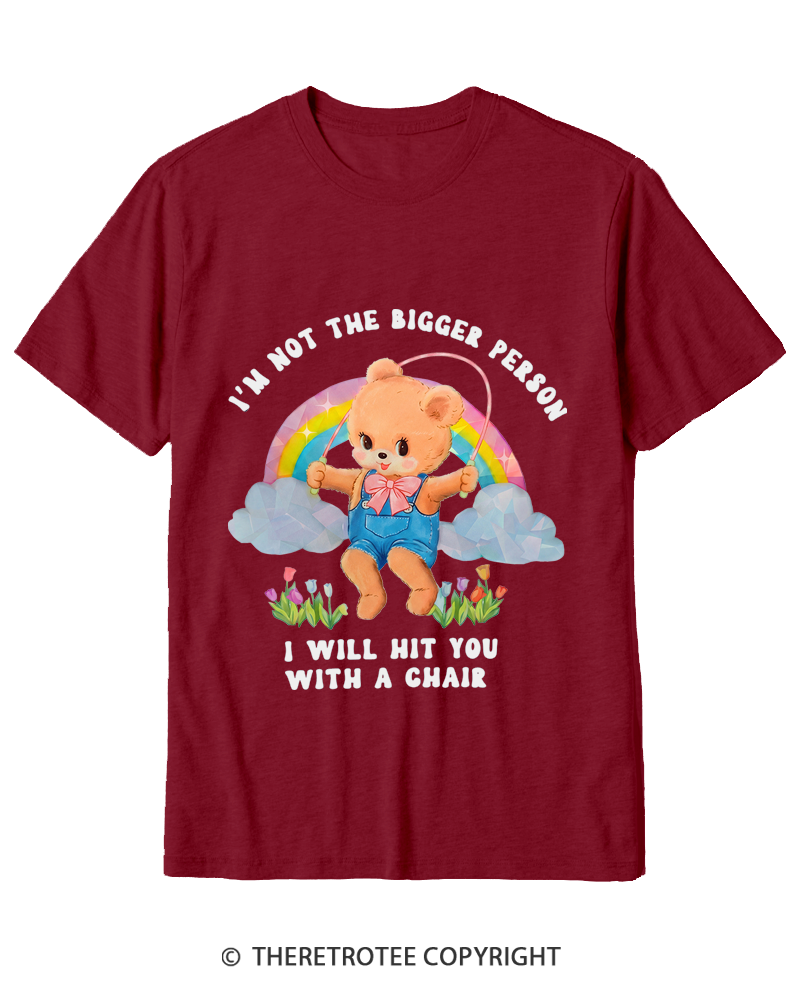 TheRetroTee Not The Bigger Person 1970s Cotton T-Shirt