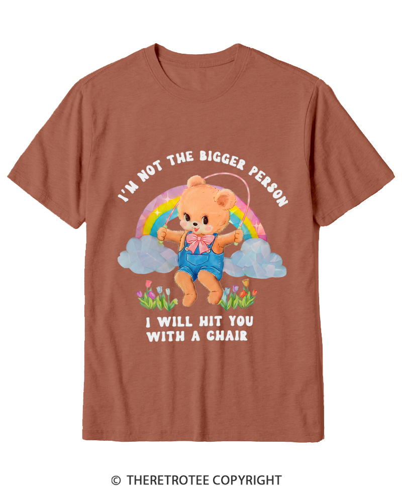 TheRetroTee Not The Bigger Person 1970s Cotton T-Shirt