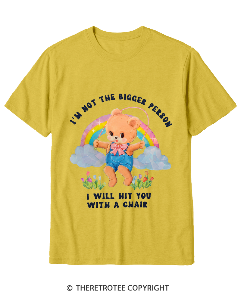 TheRetroTee Not The Bigger Person 1970s Cotton T-Shirt
