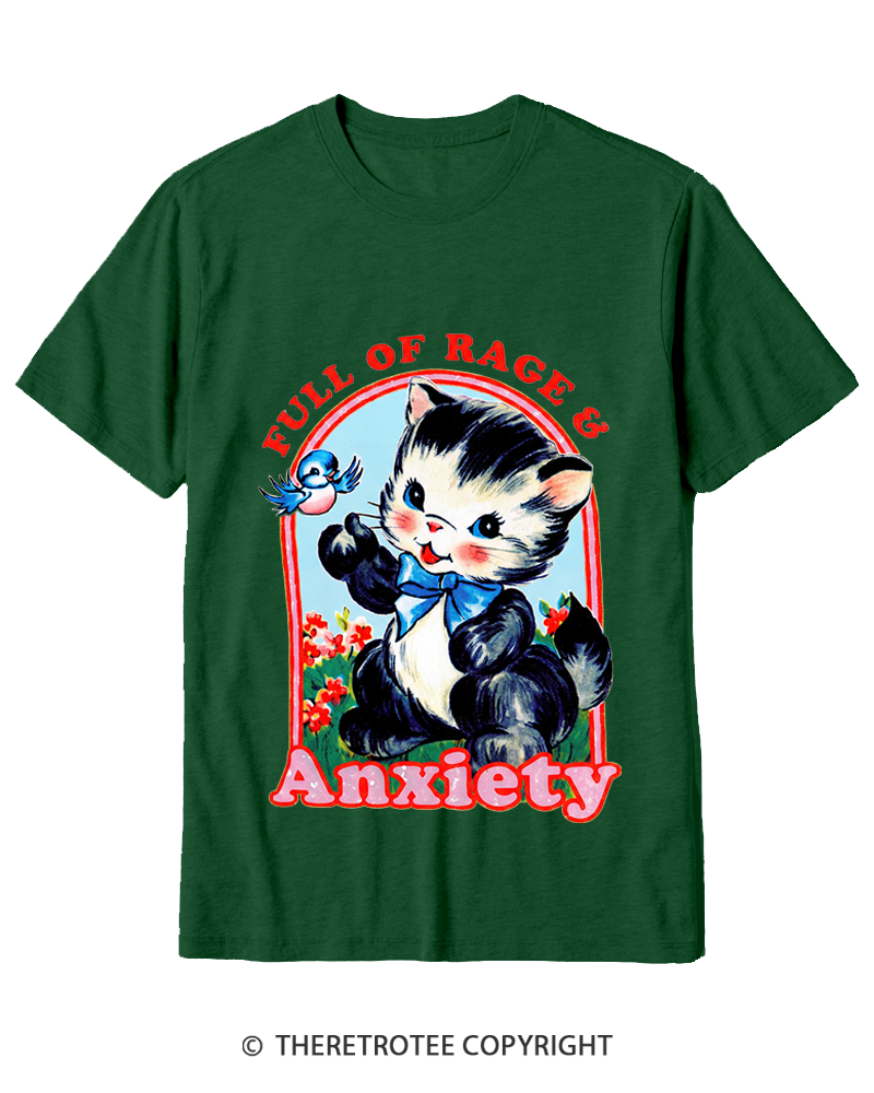 TheRetroTee Rage & Anxiety Humor 1970s Cotton T-Shirt
