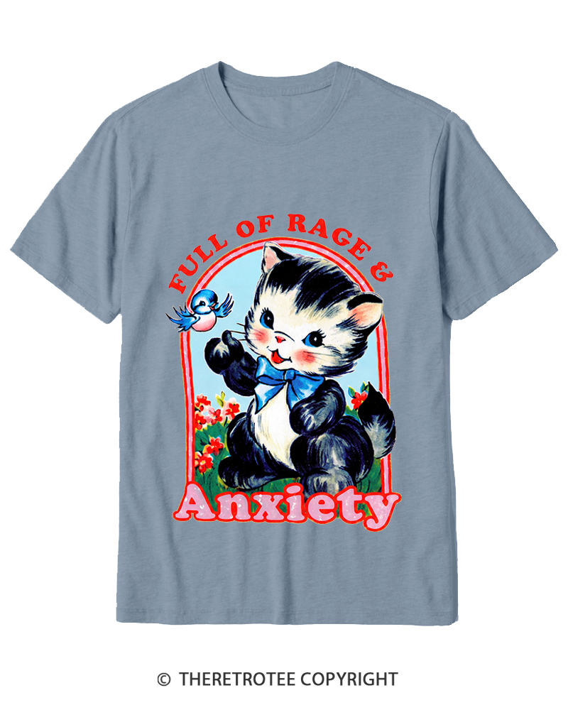 TheRetroTee Rage & Anxiety Humor 1970s Cotton T-Shirt