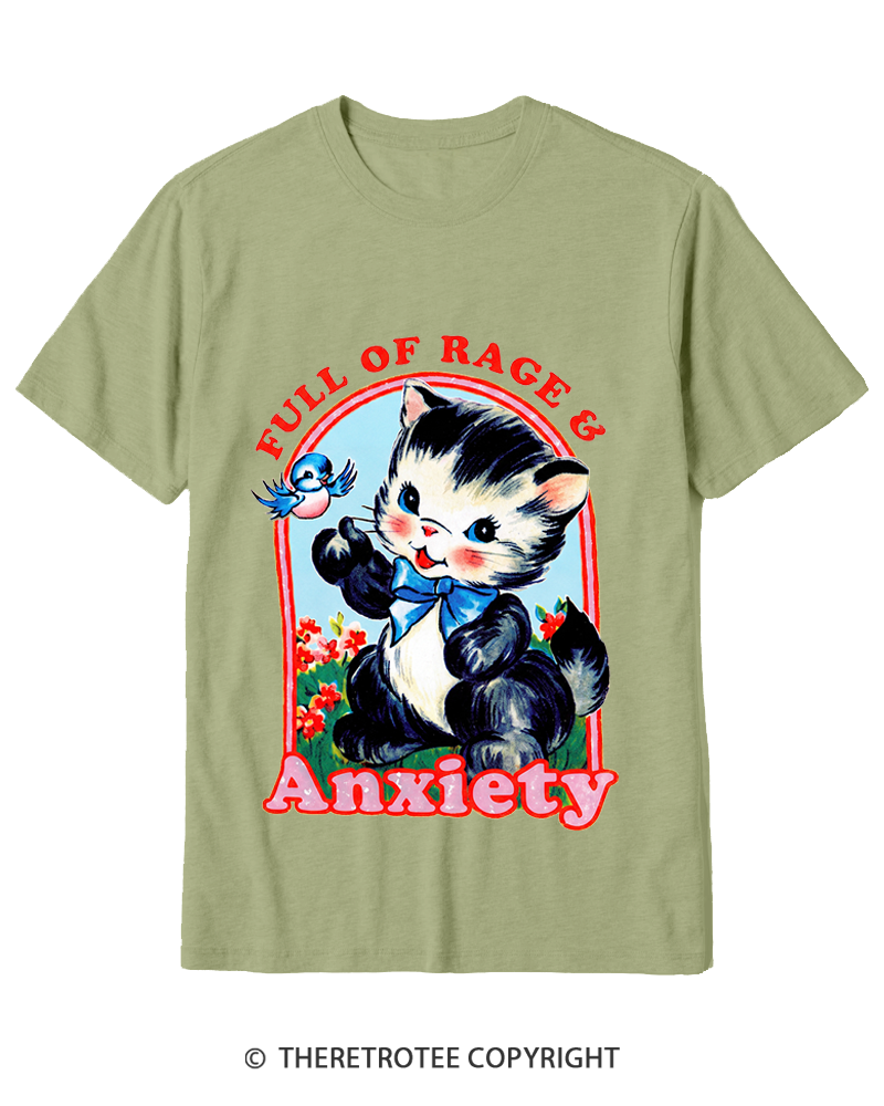 TheRetroTee Rage & Anxiety Humor 1970s Cotton T-Shirt