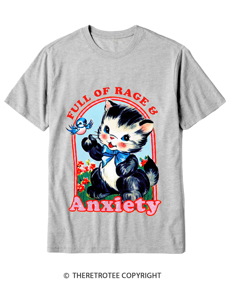 TheRetroTee Rage & Anxiety Humor 1970s Cotton T-Shirt