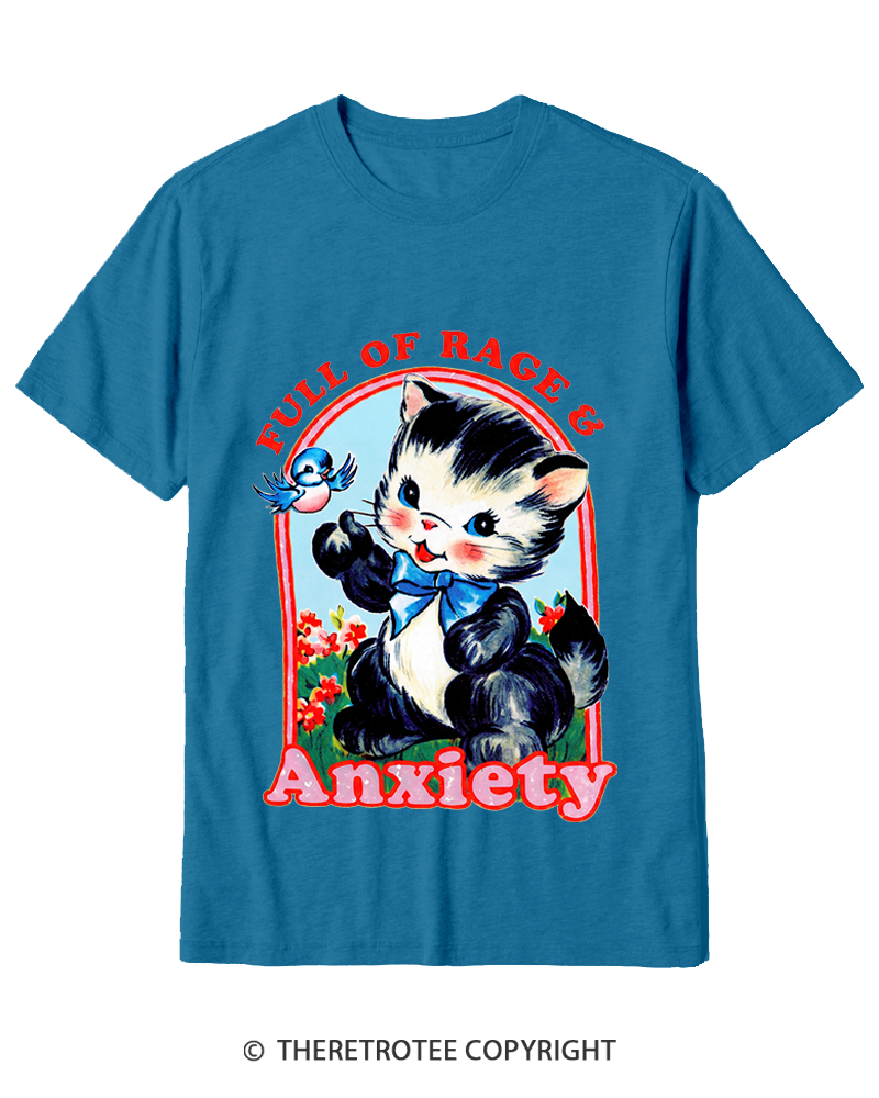 TheRetroTee Rage & Anxiety Humor 1970s Cotton T-Shirt
