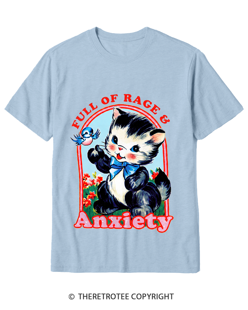 TheRetroTee Rage & Anxiety Humor 1970s Cotton T-Shirt