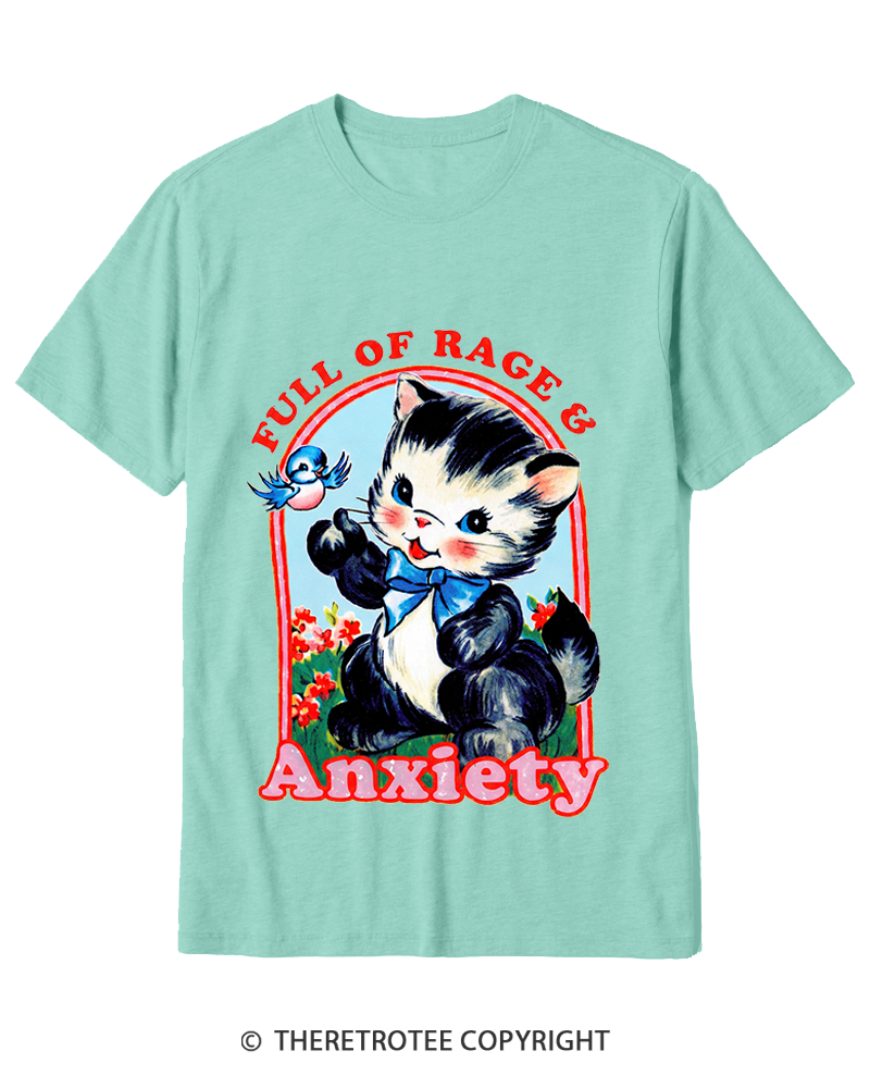 TheRetroTee Rage & Anxiety Humor 1970s Cotton T-Shirt