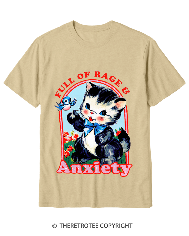 TheRetroTee Rage & Anxiety Humor 1970s Cotton T-Shirt
