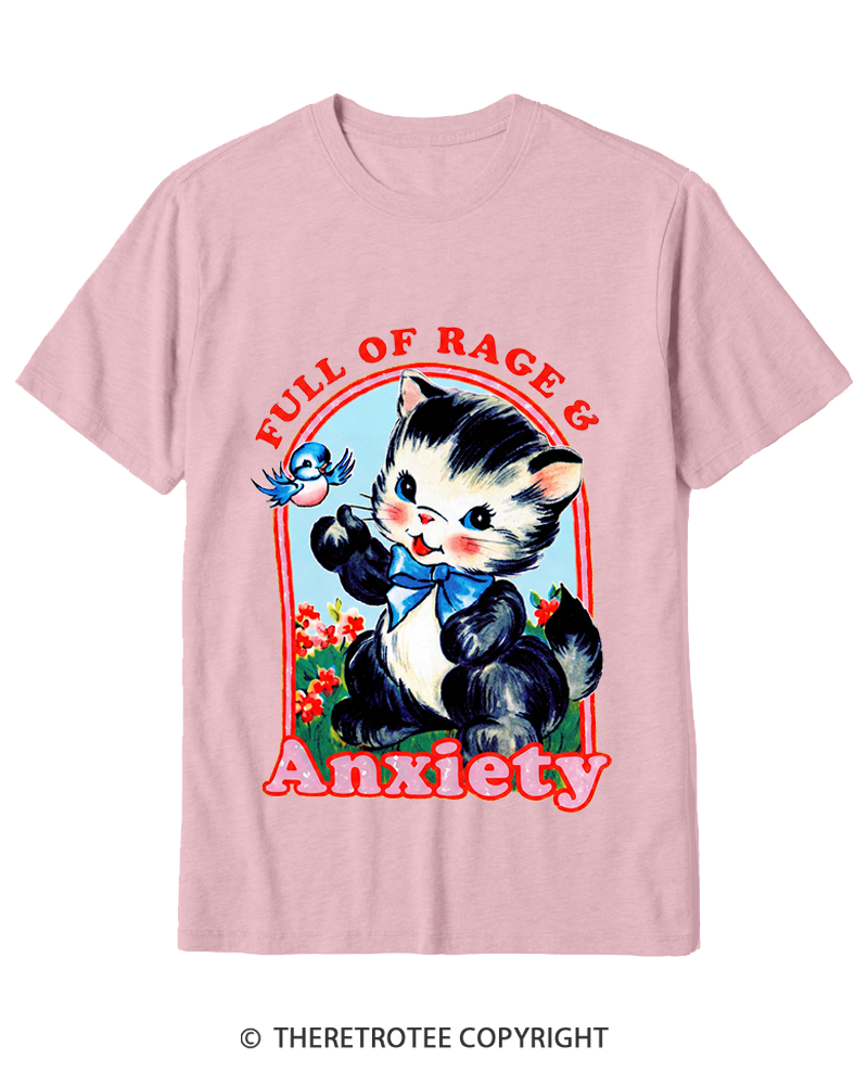 TheRetroTee Rage & Anxiety Humor 1970s Cotton T-Shirt