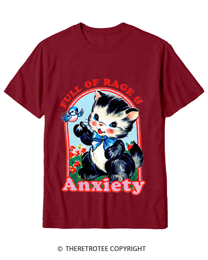 TheRetroTee Rage & Anxiety Humor 1970s Cotton T-Shirt