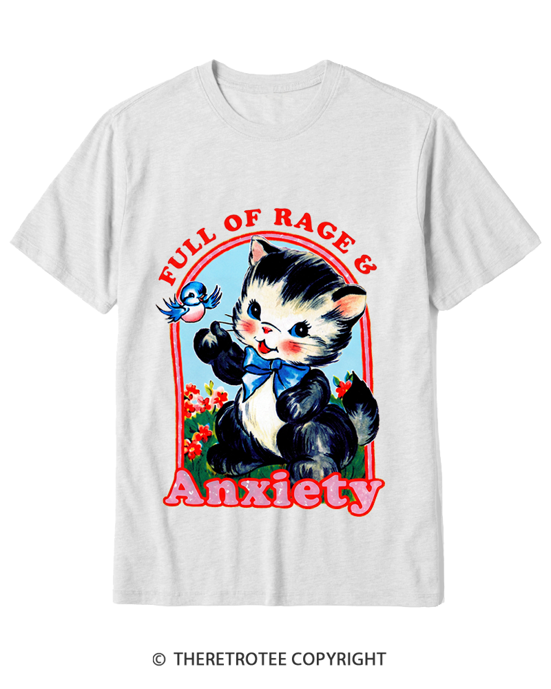 TheRetroTee Rage & Anxiety Humor 1970s Cotton T-Shirt