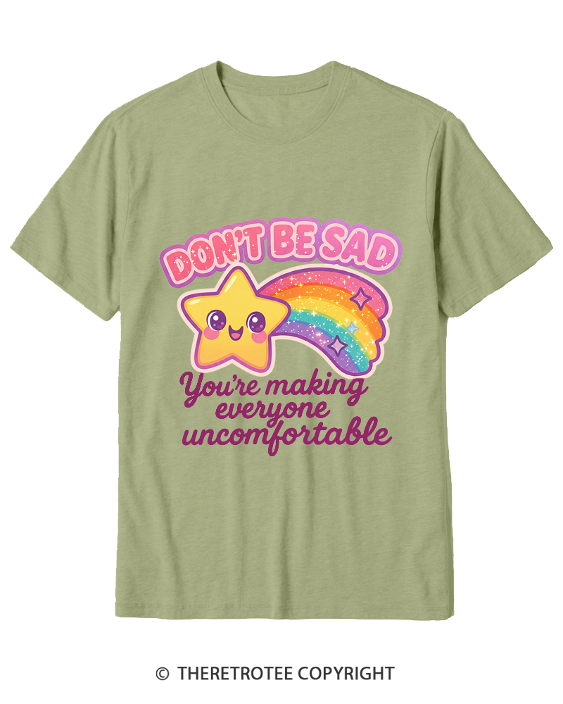 TheRetroTee Sarcastic Rainbow Star 1970s Cotton T-Shirt