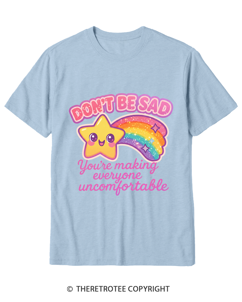 TheRetroTee Sarcastic Rainbow Star 1970s Cotton T-Shirt