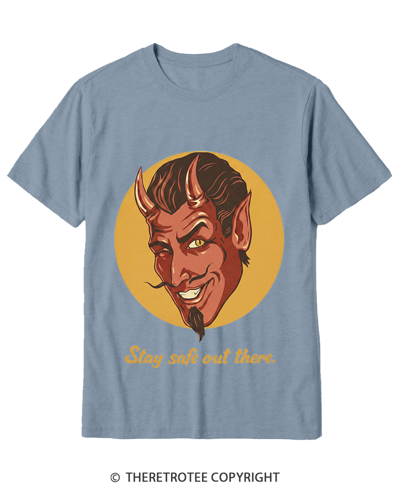 TheRetroTee Stay Safe Out There 1970s Cotton T-Shirt