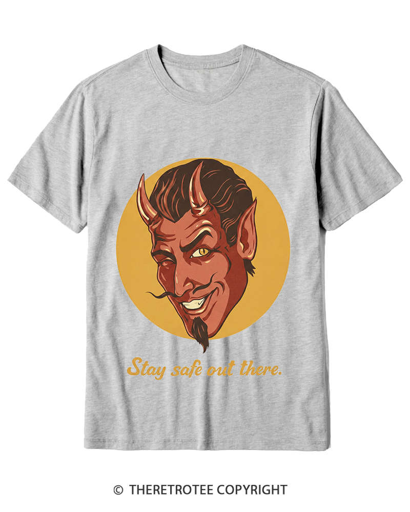 TheRetroTee Stay Safe Out There 1970s Cotton T-Shirt