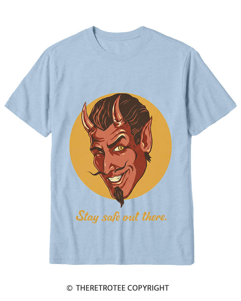 TheRetroTee Stay Safe Out There 1970s Cotton T-Shirt