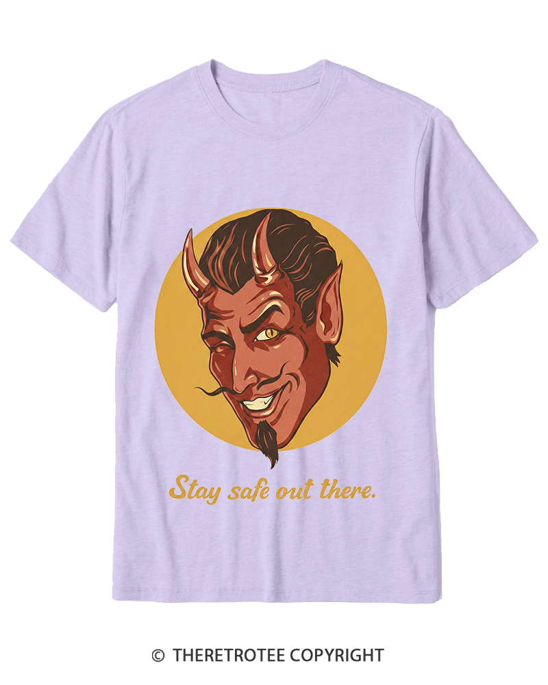 TheRetroTee Stay Safe Out There 1970s Cotton T-Shirt