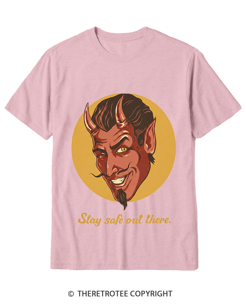 TheRetroTee Stay Safe Out There 1970s Cotton T-Shirt