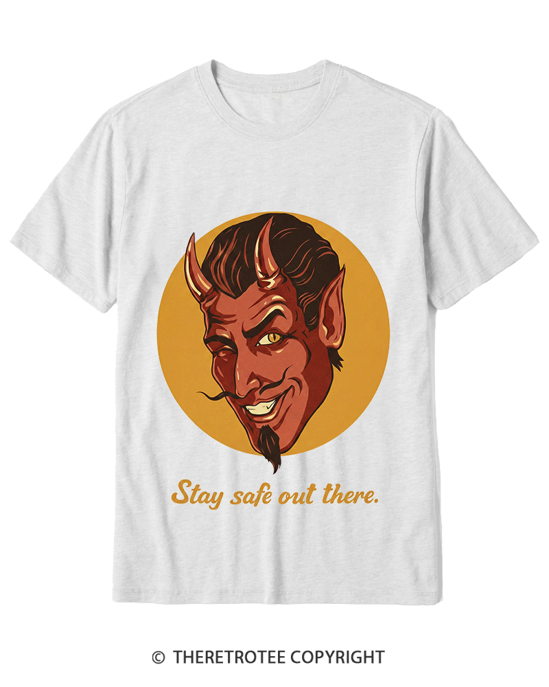 TheRetroTee Stay Safe Out There 1970s Cotton T-Shirt