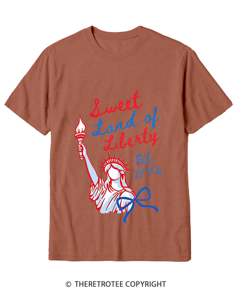 TheRetroTee Sweet Land of Liberty 1776 Cotton T-Shirt
