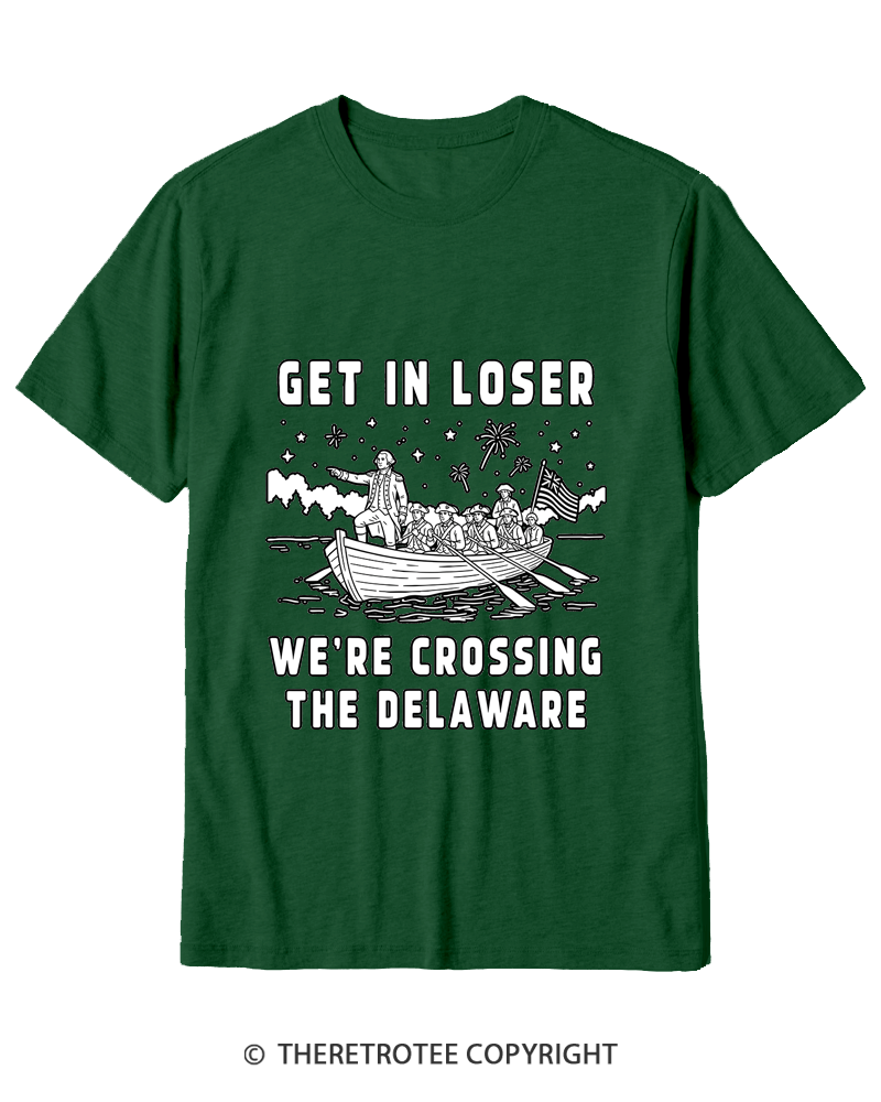 TheRetroTee We're Crossing the Delaware 1776 Cotton T-Shirt