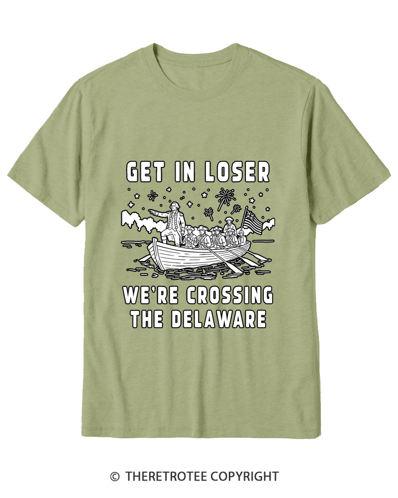 TheRetroTee We're Crossing the Delaware 1776 Cotton T-Shirt