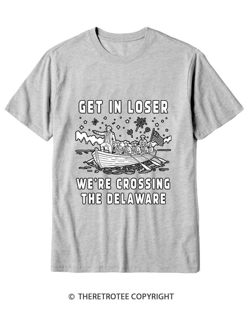 TheRetroTee We're Crossing the Delaware 1776 Cotton T-Shirt