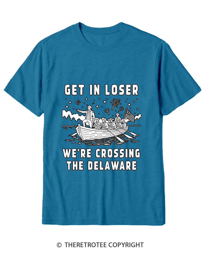TheRetroTee We're Crossing the Delaware 1776 Cotton T-Shirt