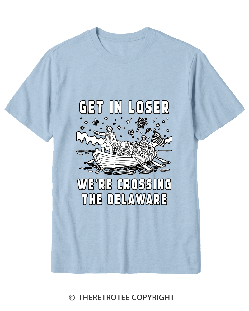 TheRetroTee We're Crossing the Delaware 1776 Cotton T-Shirt